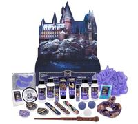 MAD BEAUTY Calendrier de l'Avent HARRY POTTER 24 surprises boîte bleue | Coffret grand format 37 x 5 x 54 cm, scène château enneigée, cases numérotées, attente festive Noël, rituel esprit sorcier