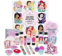 MAD Beauty - Calendrier de l'Avent Princesses Disney avec 24 produits de maquillage et cosmétiques, Princesses bien-être pour femmes avec masque, lait pour le corps et élastique à cheveux
