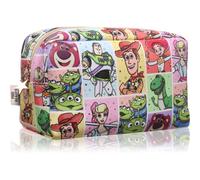 MAD Beauty Disney Pixar Toy Story Trousse de Toilette sous Licence Officielle, Impression entièrement moulée, Woody Buzz Jessie Rex, Fermeture éclair dorée, Trousse de Toilette de Voyage