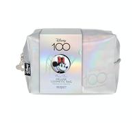 MAD Beauty Trousse de maquillage 100 Years of Disney Minnie Mouse | Trousse de voyage gaufrée irisée | Cosmétiques non testés sur les animaux | Cadeau de soins de la peau pour femmes, adultes et