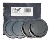 MaD Camera - 2X Ensembles Bouchons de boîtier + Bouchons arrière d'objectif - Protection Contre la poussière pour Canon EF-S - Compatible avec Canon