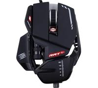 Mad Catz Rat 6+ Souris Gamer Filaire USB - Souris Ergonomique 11 Boutons Programmables - Capteur Optique Pixart3360 12000 DPI - Souris Gaming Pour PC Noir RGB Et Repose Poignet Reglable