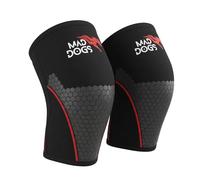 MAD DOGS Genouillères Gym 5 mm - Support et Compression pour Crosstraining, Haltérophilie et Musculation - Néoprène Antidérapant - Knee Sleeves Stabilité Genou Fitness Entraînement Homme Femme
