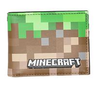 Mad Engine Minecraft Earth Pixels Portefeuille à Deux Volets Multicolore Licence Vert M Moderne