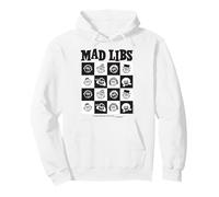 Mad Libs Black and White Character Grid Art Sweat à Capuche