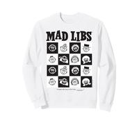 Mad Libs Black and White Character Grid Art Sweatshirt