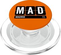 MAD Madrid Souvenir de Voyage en Espagne Blanc PopSockets PopGrip pour MagSafe