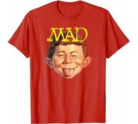 Mad Magazine Absolutely Mad White Yellow Black Red Mens Women T Shirt 100% Cotton Vintage Gift for Men Women Funny Tee T-Shirts à Manches Courtes(Small)