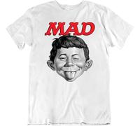 MAD Magazine Alfred E Man Retro Comedy T Shirt Mens s Tee Colour17 Manches Courtes(Medium)