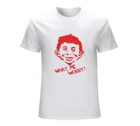 Mad Magazine What Me Worry Mens Women T Shirt 100% Cotton Vintage Gift for Men Women Funny Tee White M