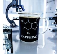 Mad Monkey Chemistry Mug (400 ml, Glass), Transparent, Round, Heat Resistant, Sc