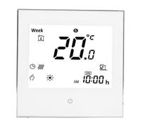 MAD Thermostat d'ambiance de chauffage Affichage LCD programmable hebdomadaire Écran tactile 3A AC110-230V (blanc)