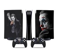 MaD Vision® Kit de Skins Extra-résistants pour PlayStation 5 (PS5) Digital | Ensemble de Stickers vinyles Mats pour Console et 2 manettes - pour Joker Design