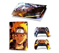 MaD Vision® Kit de Skins Extra-résistants pour PlayStation 5 (PS5) Digital | Ensemble de Stickers vinyles Mats pour Console et 2 manettes - pour Anime|Naruto Design