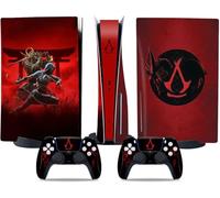 MaD Vision® Kit de Skins Extra-résistants pour PlayStation 5 (PS5) Disc | Ensemble de Stickers vinyles Mats pour Console et 2 manettes - pour Assassin's Creed Shadows Design