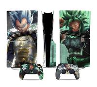 MaD Vision® Kit de Skins Extra-résistants pour PlayStation 5 (PS5) Pro Disc et Pro Digital | Ensemble de Stickers vinyles Mats pour Console et 2 manettes - pour Dragon Ball Design