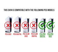 MaD Vision® Kit de Skins Extra-résistants pour PlayStation 5 (PS5) Pro Disc et Pro Digital | Ensemble de Stickers vinyles Mats pour Console et 2 manettes - pour Assassin's Creed Shadows Design