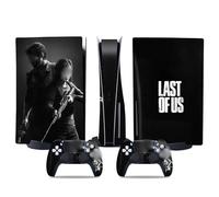 MaD Vision® Kit de Skins Extra-résistants pour PlayStation 5 (PS5) Slim Disc et Slim Digital | Ensemble de Stickers vinyles Mats pour Console et 2 manettes - pour Last of Us Design