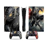 MaD Vision® Kit de Skins Extra-résistants pour PlayStation 5 (PS5) Slim Disc et Slim Digital | Ensemble de Stickers vinyles Mats pour Console et 2 manettes - pour Spiderman Design
