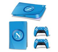 MaD Vision® Set de Skin Extra-Durables en Vinyle pour PS5 Digital + 5 Paires de Aiming Rings | Kit Autocollant et Résistant aux Rayures pour PlayStation 5 + 2 Controllers - pour Napoli Design