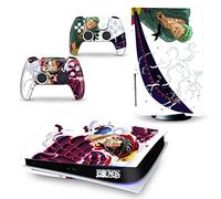 MaD Vision® Set de Skin Extra-Durables en Vinyle pour PS5 Disc + 5 Paires de Aiming Rings | Kit Autocollant et Résistant aux Rayures pour PlayStation 5 + 2 Controllers - pour One-Piece Design