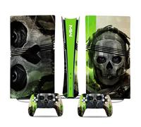 MaD Vision® Set de Skin Extra-Durables en Vinyle pour PS5 Pro + 5 Paires de Aiming Rings | Kit Autocollant et Résistant aux Rayures pour Playstation 5 + 2Controllers-pour Call of Duty|COD Design
