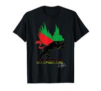 Mada Style Lion Puissance Drapeau Martinque T-Shirt