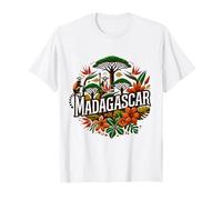 MADAGASCAR - Afrique - Baobabs Fleurs tropicales Lémurien T-Shirt