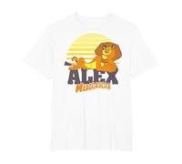 Madagascar Alex The Lion Striped Sunset Poster T-Shirt, Homme Grandes Tailles, Blanc, 5X Tall