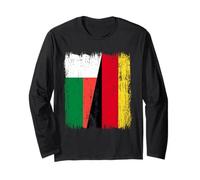 Madagascar Allemagne Demi Drapeau Malgache Patrimoine Allemand Manche Longue