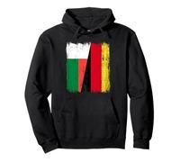 Madagascar Allemagne Demi Drapeau Malgache Patrimoine Allemand Sweat à Capuche