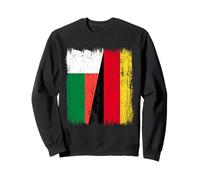 Madagascar Allemagne Demi Drapeau Malgache Patrimoine Allemand Sweatshirt