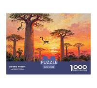 Madagascar Avenue Baobab Coucher du Soleil Puzzle en Bois Imperméable Puzzles De 1000 Pièces pour Adultes Impossible Jeux De Stimulants