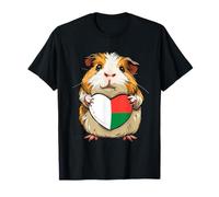 Madagascar Drapeau Malgache Coeur Cochon d'Inde Malgache Fierté Malgache T-Shirt
