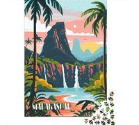 Madagascar Falls Puzzle 1000 Pièces, Cadeau Nouvel an, 38x26cm/1000pcs | Pour un cadeau utile bien après Noël : ce puzzle 1000 pièces adulte associe idée cadeau et passion du puzzle.
