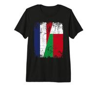 Madagascar France Drapeau DE L'AMITIÉ | Madagascar T-Shirt Haut de Gamme