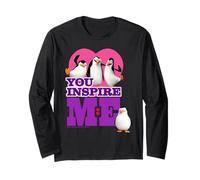 Madagascar Penguins You Inspire Me Cœur Manche Longue