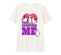 Madagascar Penguins You Inspire Me Cœur T-Shirt Haut de Gamme