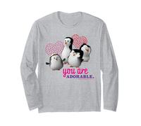 Madagascar You are Adorable Pingouins Cœurs Manche Longue