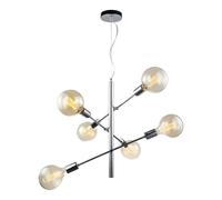 MADALYN CHROME DOUILLE SUSPENDUE 6X E27/40W IP20 MDM3582/6 CH