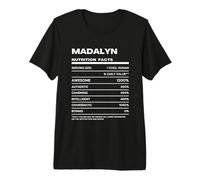 Madalyn Valeur Nutritive Nom Drôle T-Shirt Haut de Gamme