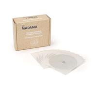 Madama - Couvercles en Aluminium pour Capsules Rechargeables Compatibles avec Nespresso Vertuo et Vertuoline, Bouchons en Aluminium, Autocollants Filtre, 62mm de Diamètre - Pack de 100 couvercles