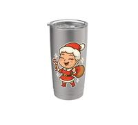 Madame Claus Candy Cane Cheer Gobelet isotherme en acier inoxydable double paroi
