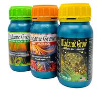 Madame Grow Kit Engrais Organique 3x250ml - Croissance et Floraison, Growth Accelerator, Jamaican Bloom, Bazooka Bloom, Fertilisant Plantes, Développement Racinaire, Culture Intérieur Extérieur