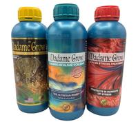 MADAME GROW Kit Savanna 3 x 1 L, Accelerator + Lacalva + Caribbean, Engrais pour Plantes, Fertilisant pour Plantes, Engrais pour Algues, Fertilisant pour Floraison, Nutrition et Énergie