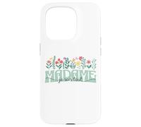 Madame Je Sais Tout - Cadeau Humour Femme collègue Bureau Coque pour iPhone 15 Pro
