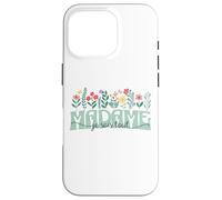 Madame Je Sais Tout - Cadeau Humour Femme collègue Bureau Coque pour iPhone 16 Pro