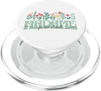 Madame Je Sais Tout - Cadeau Humour Femme collègue Bureau PopSockets PopGrip pour MagSafe
