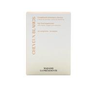 Madame La Présidente - Cheveux Blancs - Complément alimentaire cheveux - Cuivre, Biotine (B8), Vitamine B6, cassis & myrtille - Aide à ralentir l’apparition des cheveux gris - 30 comprimés