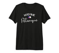 Madame Pétanque 3 Boules de Couleur française T-Shirt Haut de Gamme